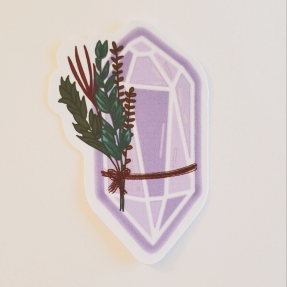 10/$10 Purple Crystal Sticker